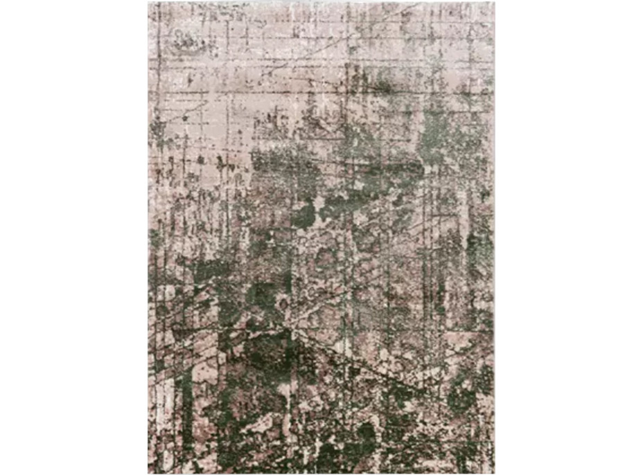 Kusový koberec ASTHANE Thread - béžový/tmavě zelený