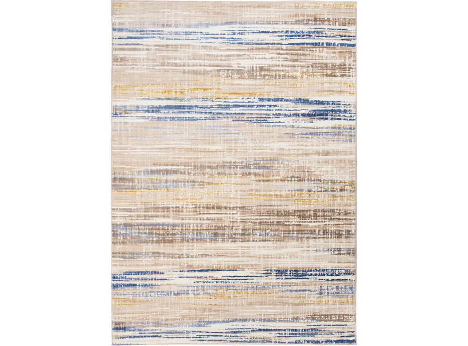 Kusový koberec ASTHANE Layers - bílý/tmavě modrý/hnědý