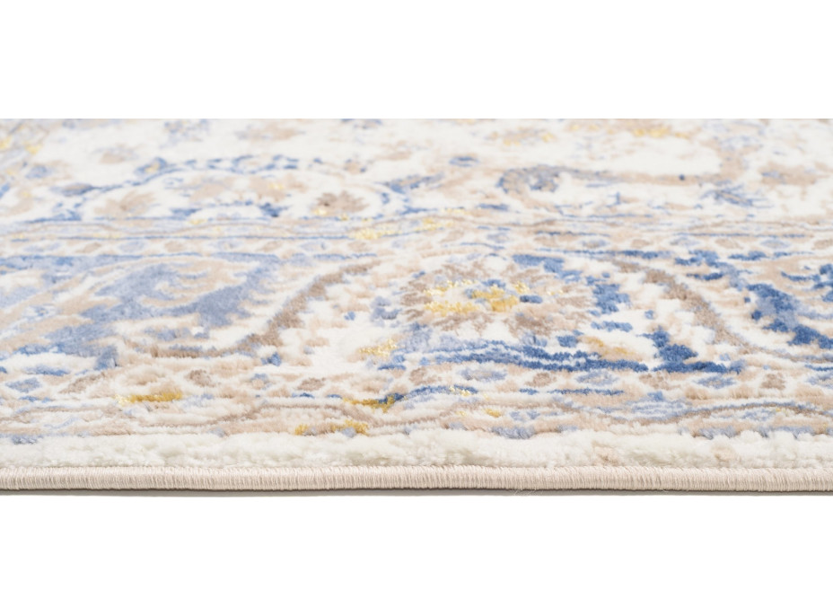 Kusový koberec ASTHANE Classic - bílý/tmavě modrý/hnědý
