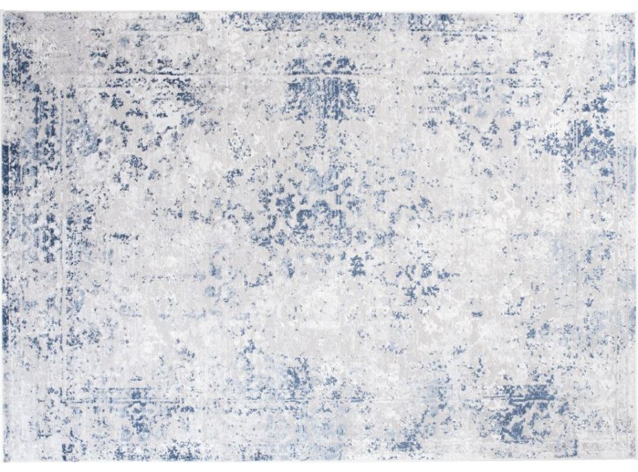 Kusový koberec SKY Frame - šedý/modrý