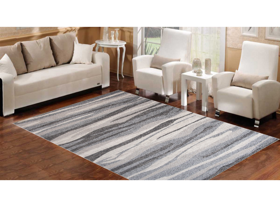 Kusový koberec SARI Ripple - šedý