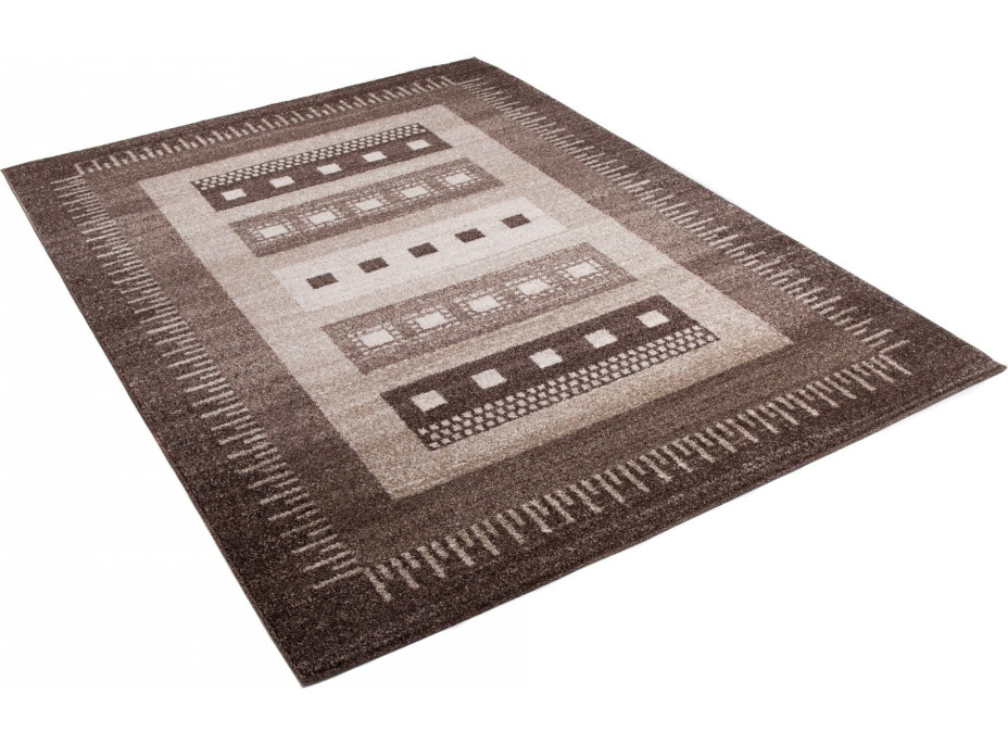 Kusový koberec SARI Outline - tmavě béžový
