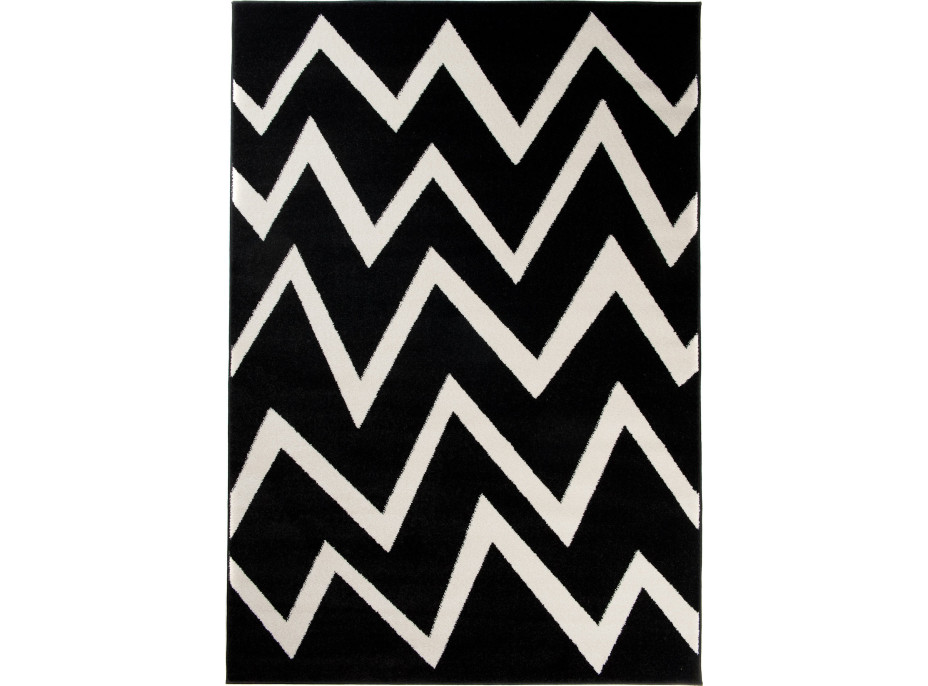 Kusový koberec MAROKO Scrawl - černý/bílý