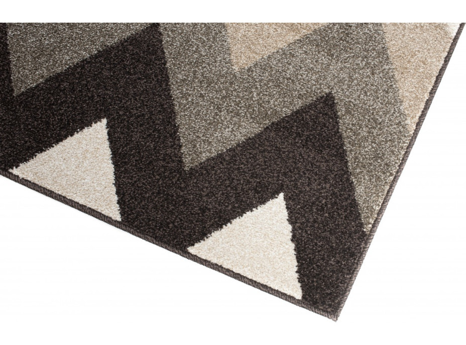 Kusový koberec MAROKO Cik cak - tmavě hnědý/hnědý