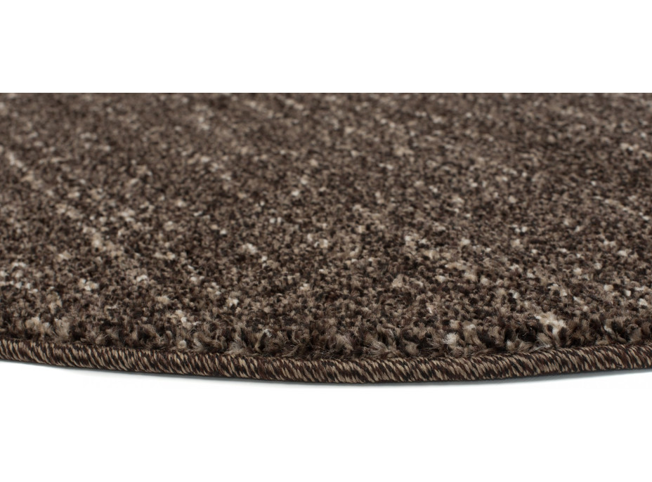 Kusový kulatý koberec SARI Mono - tmavě hnědý