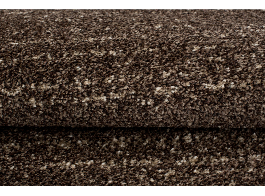 Kusový kulatý koberec SARI Mono - tmavě hnědý