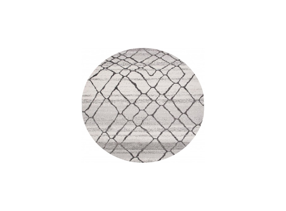 Kusový kulatý koberec SARI Net - bílý