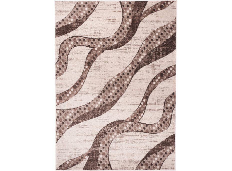 Kusový koberec JÁVA Roots - hnědý/krémový