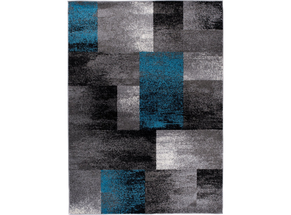 Kusový koberec JÁVA Composition - šedý/modrý