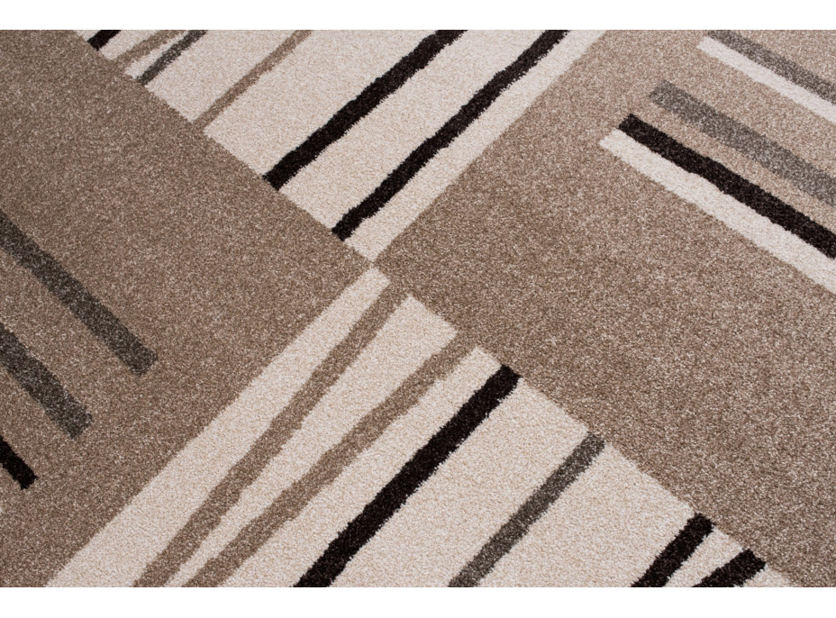 Kusový koberec JÁVA Stem - krémový/hnědý