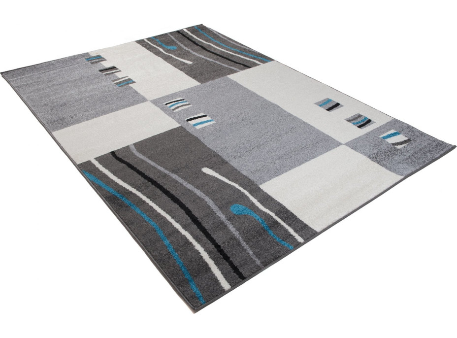 Kusový koberec JÁVA Abstract - šedý/krémový