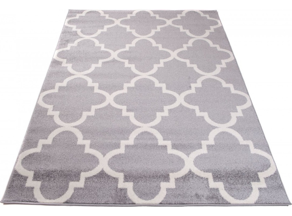 Kusový koberec JÁVA Maroko - světle šedý