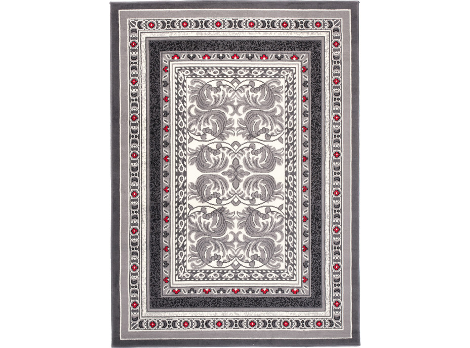 Kusový koberec TAPIS Rim - šedý/červený