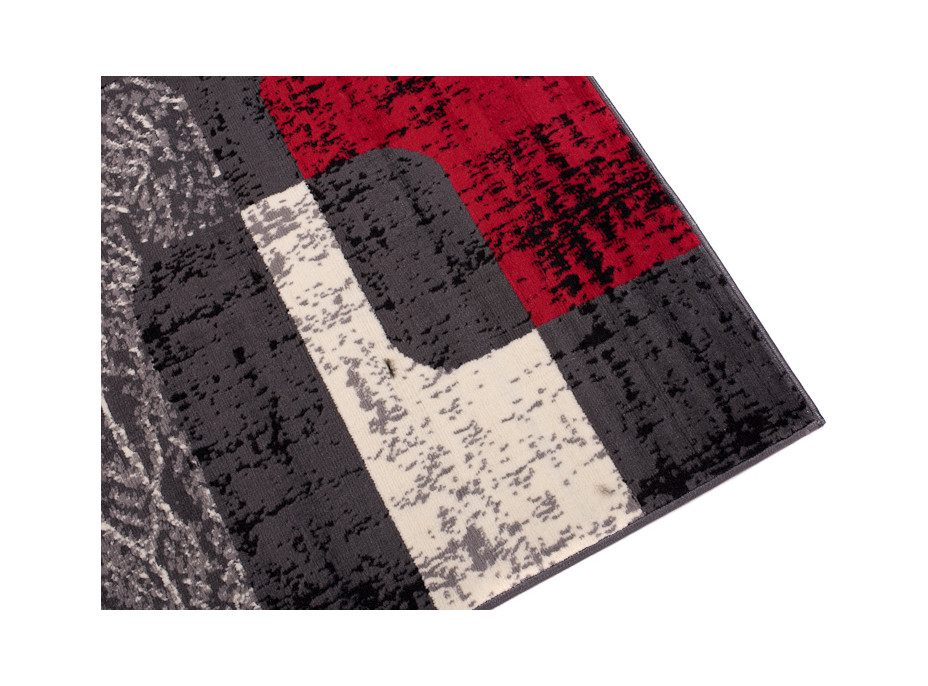 Kusový koberec TAPIS Retro - šedý/červený