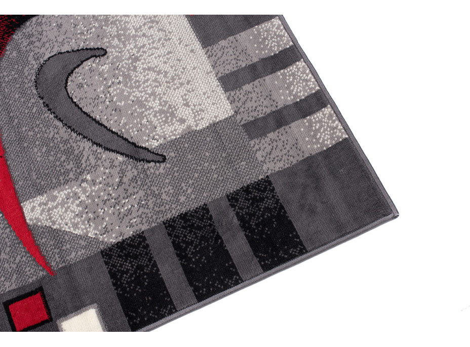 Kusový koberec TAPIS Modern - šedý/červený