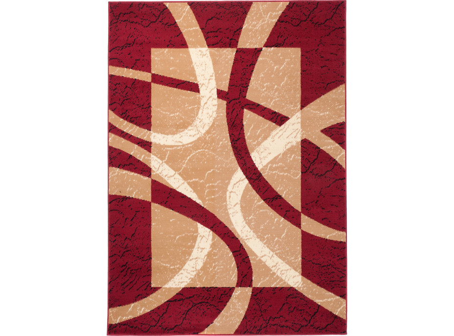 Kusový koberec TAPIS Ribbon - červený/béžový