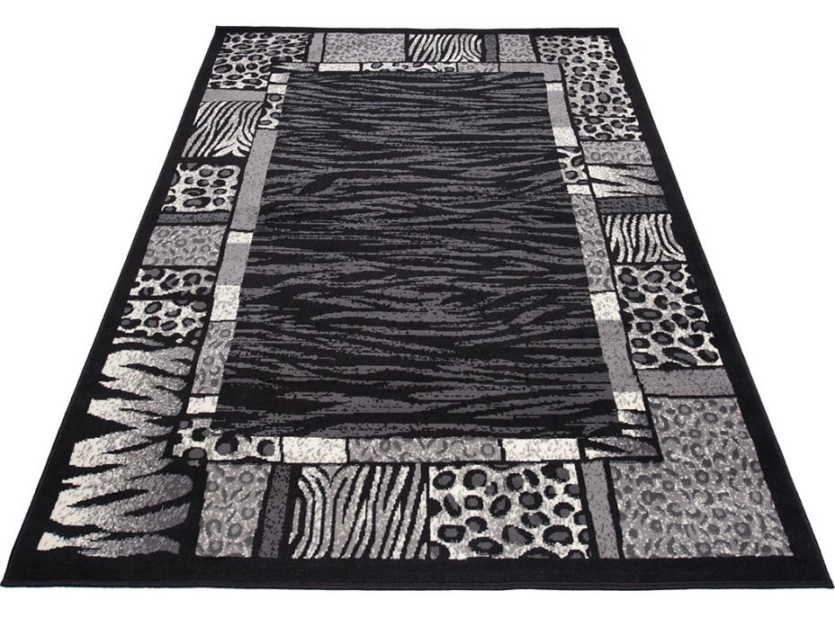 Kusový koberec TAPIS Skin - černý/šedý