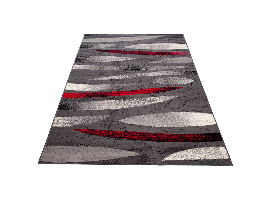 Kusový koberec TAPIS Linocut - šedý/červený