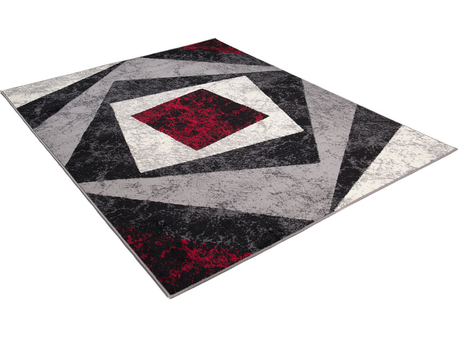 Kusový koberec TAPIS Vertigo - červený/šedý