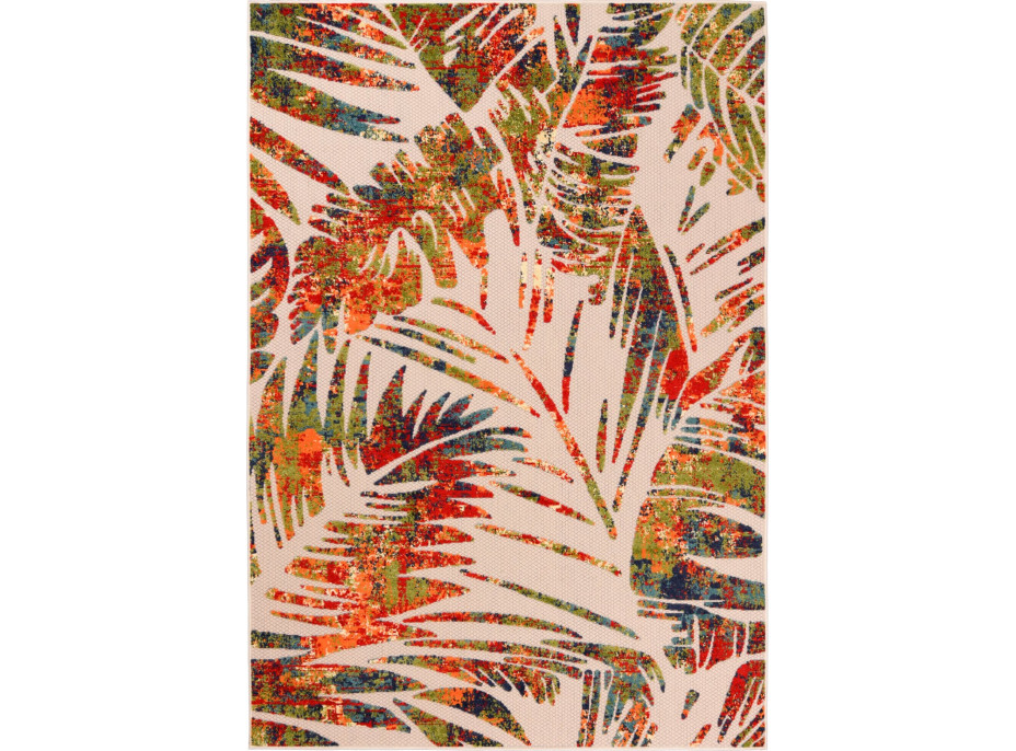 Kusový koberec AVENTURA Jungle - krémový/oranžový