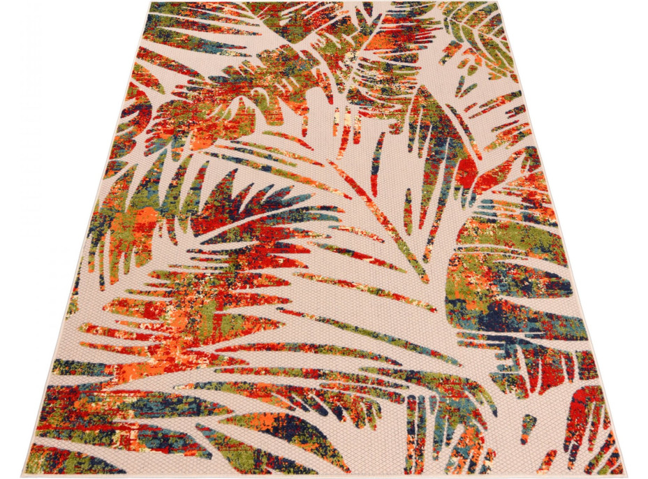 Kusový koberec AVENTURA Jungle - krémový/oranžový