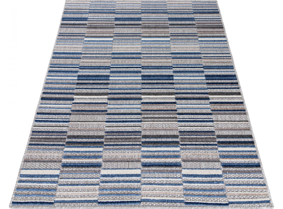 Kusový koberec AVENTURA Segments - šedý/modrý