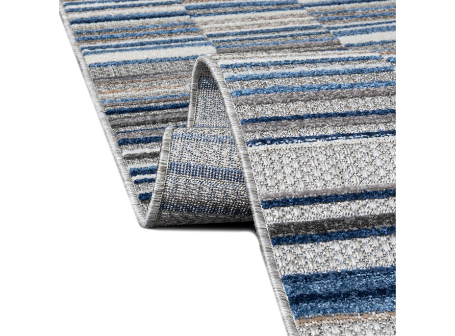Kusový koberec AVENTURA Segments - šedý/modrý