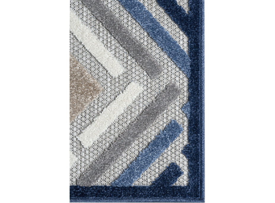 Kusový koberec AVENTURA Tiles - šedý/modrý