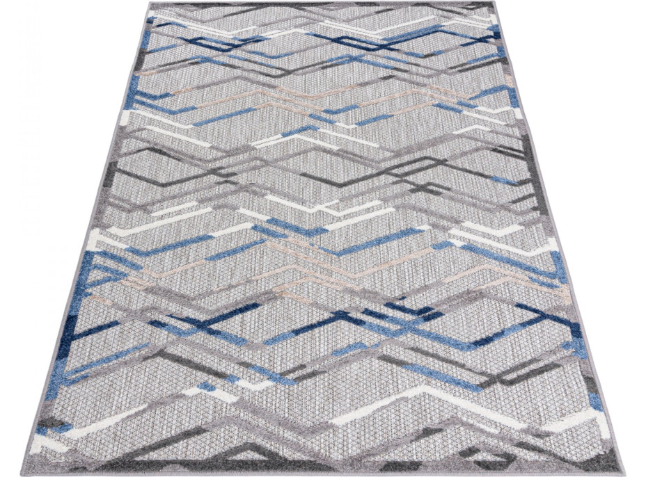 Kusový koberec AVENTURA Pattern - šedý/modrý