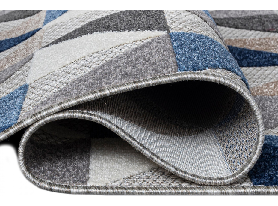Kusový koberec AVENTURA Geometric - šedý/modrý
