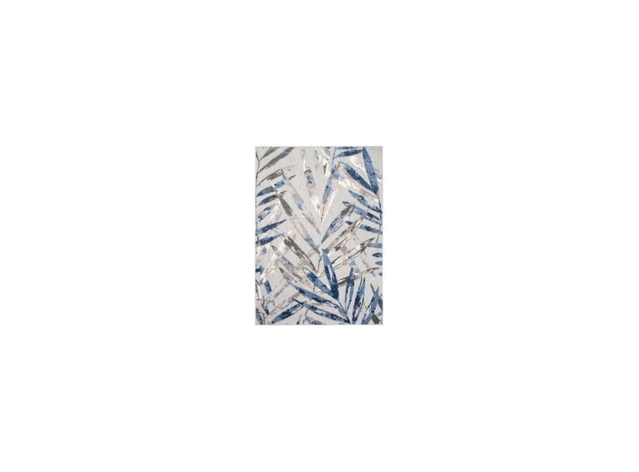 Kusový koberec AVENTURA Palm leaves - krémový/modrý
