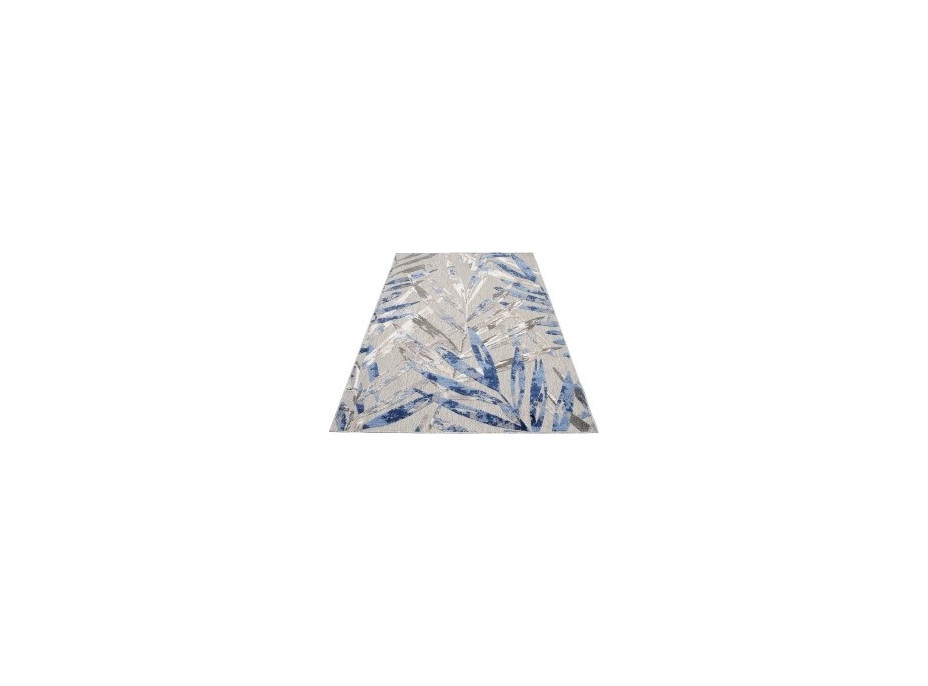 Kusový koberec AVENTURA Palm leaves - krémový/modrý