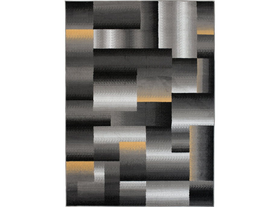 Kusový koberec MAYA Fragment - žlutý/šedý