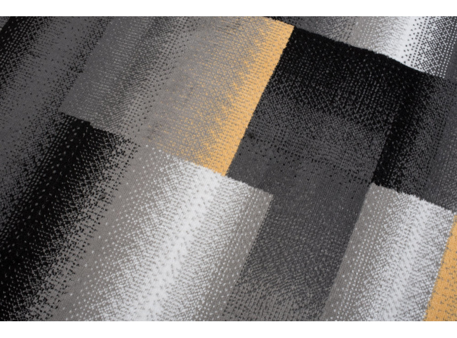 Kusový koberec MAYA Fragment - žlutý/šedý