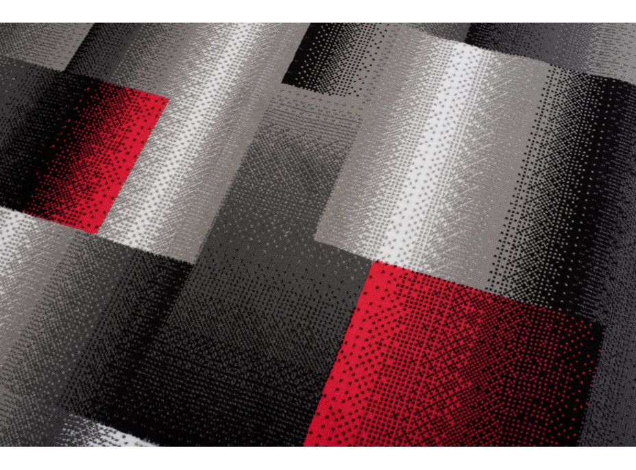 Kusový koberec MAYA Fragment - červený/šedý