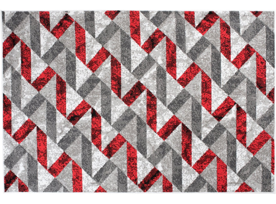 Kusový koberec MAYA Stripes - červený/šedý
