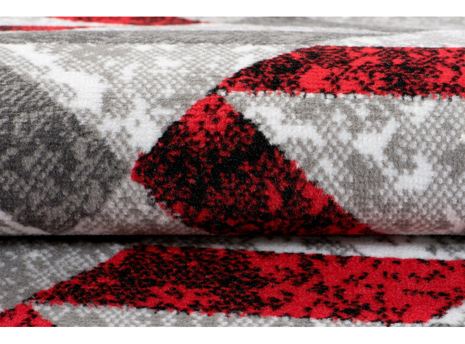 Kusový koberec MAYA Stripes - červený/šedý
