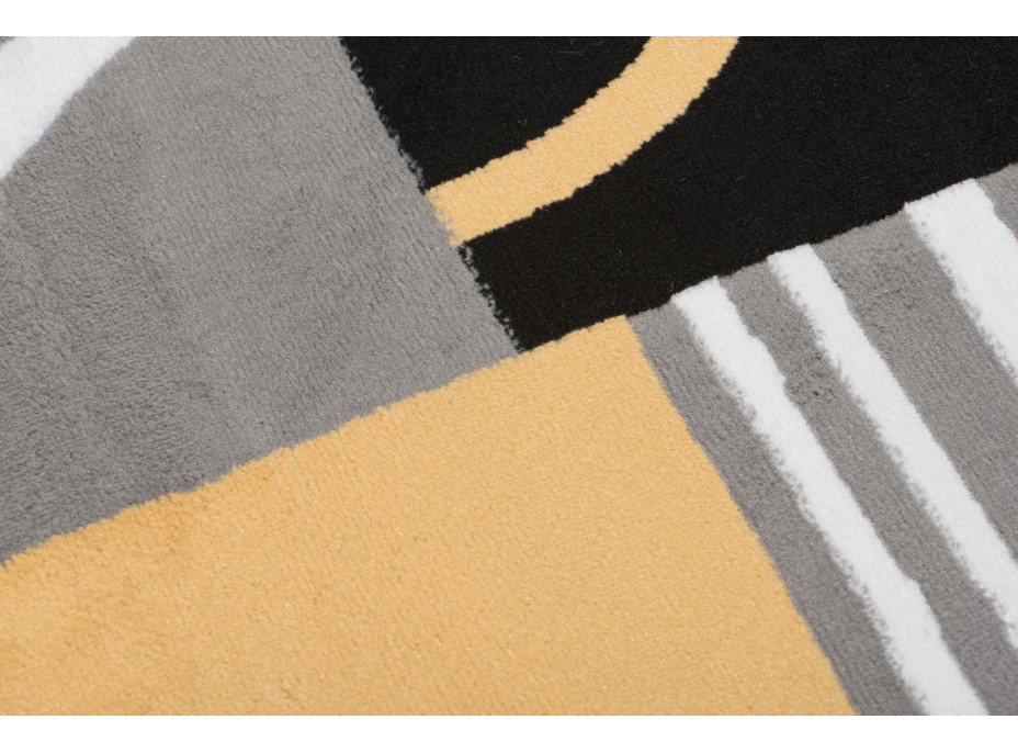 Kusový koberec MAYA Circles - žlutý
