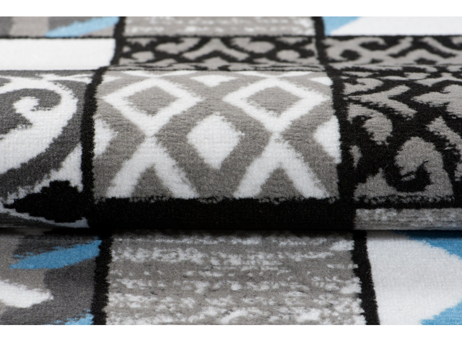 Kusový koberec MAYA Tiles - modrý/šedý