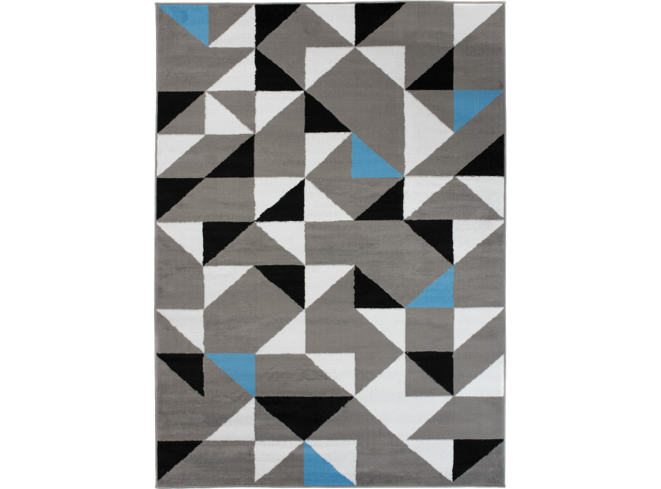 Kusový koberec MAYA Geometric - modrý/šedý