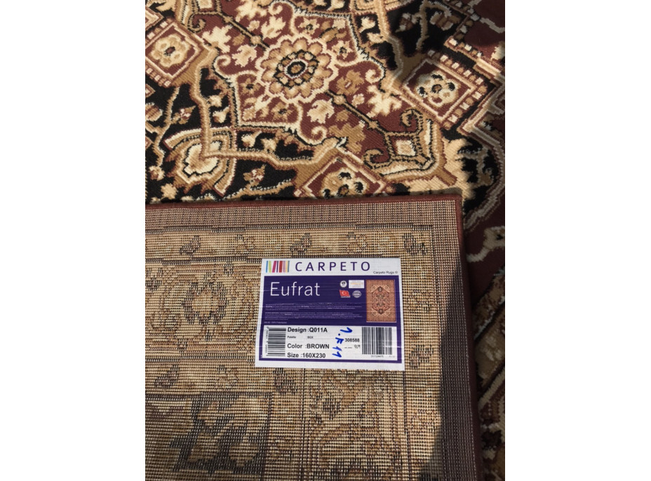 Kusový koberec EUFRAT Kufa - hnědý