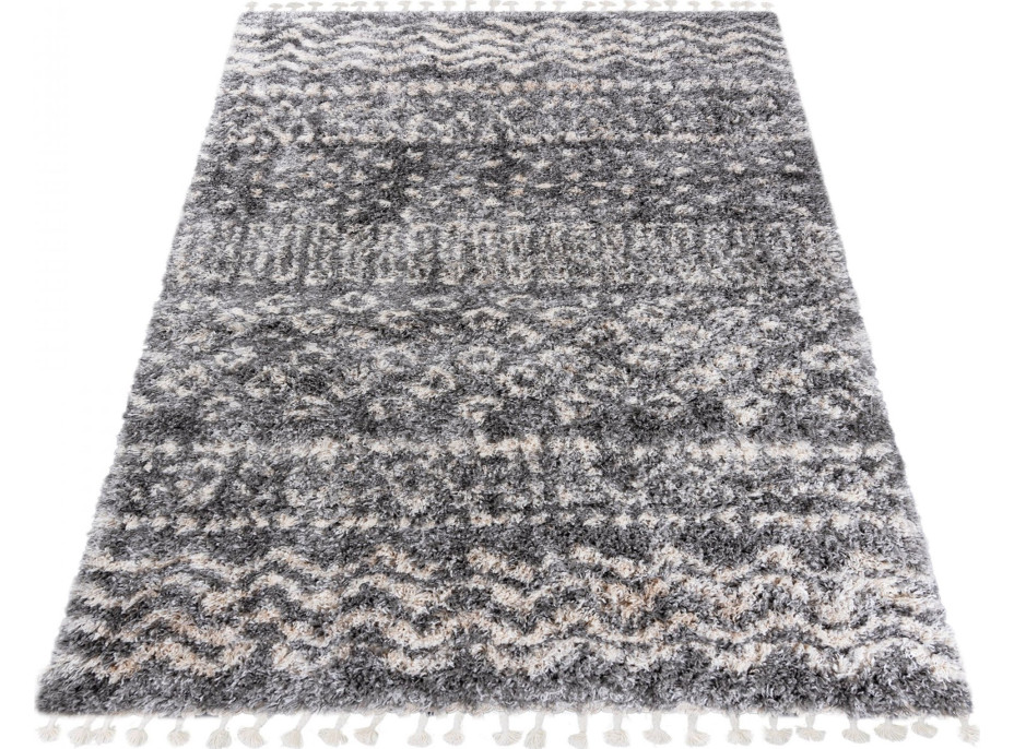 Kusový koberec AZTEC tmavě šedý/krémový - typ D