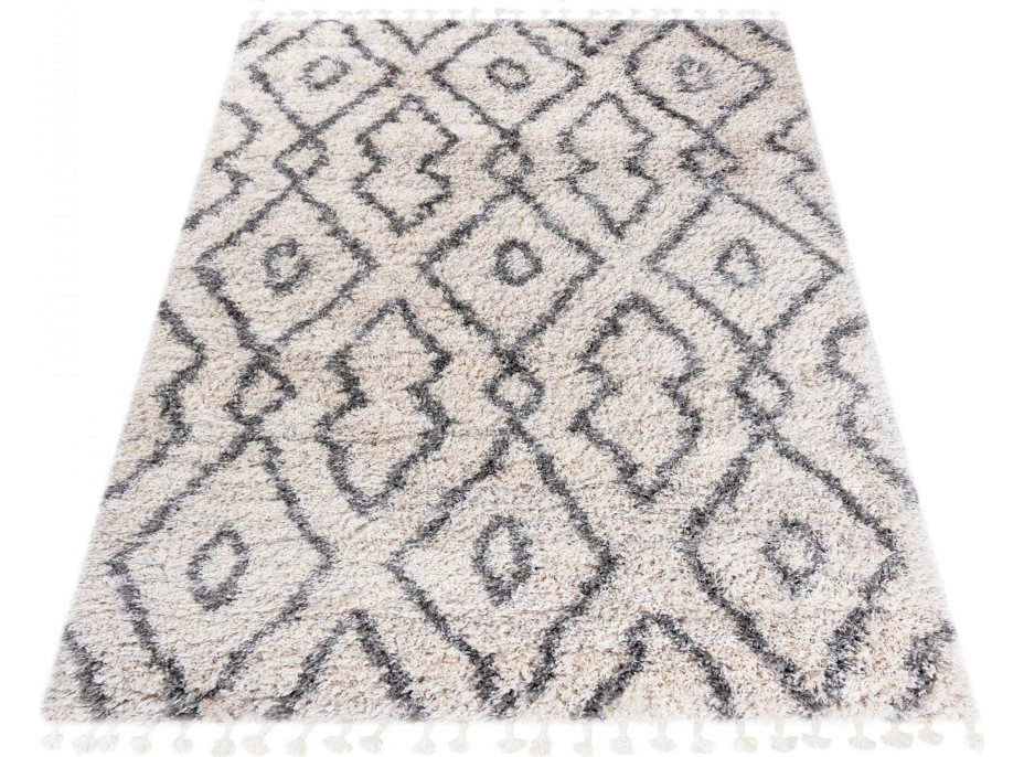 Kusový koberec AZTEC krémový/světle šedý - typ F