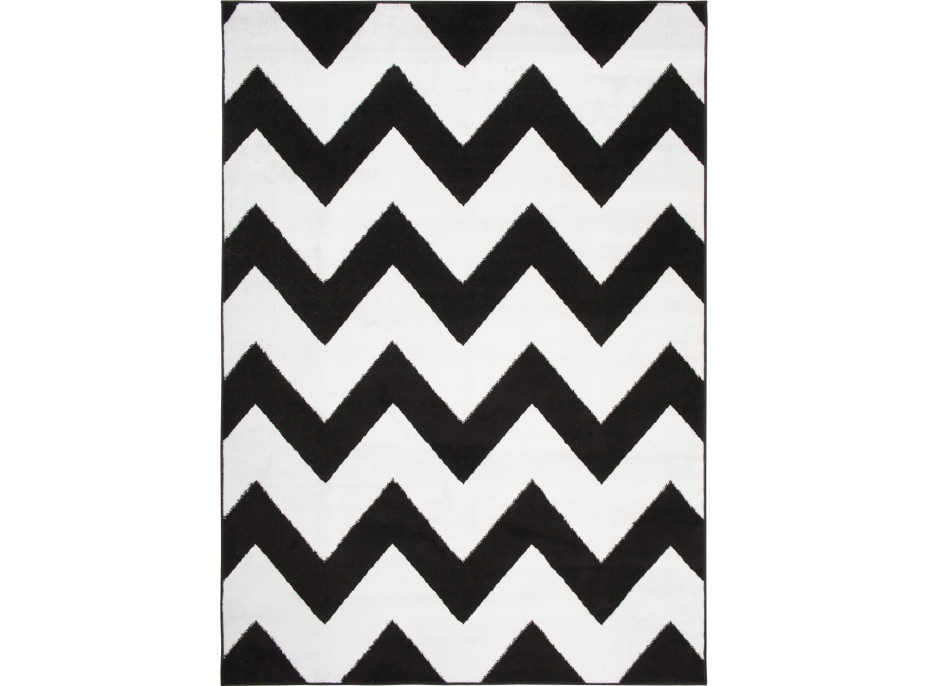 Kusový koberec BALI Cik-cak - černý/bílý