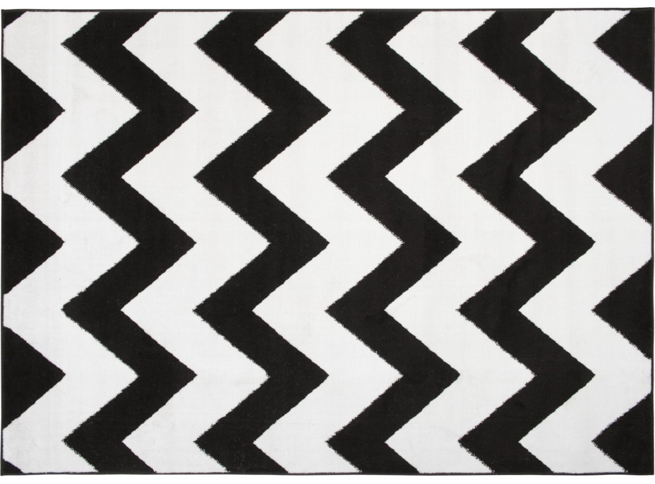 Kusový koberec BALI Cik-cak - černý/bílý