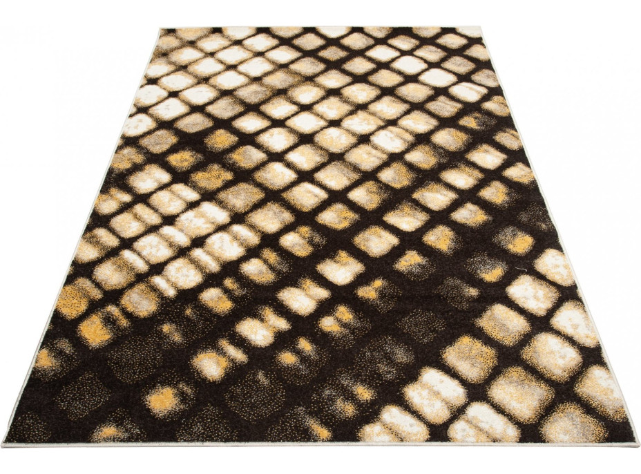 Kusový koberec FIESTA Grid - žlutý