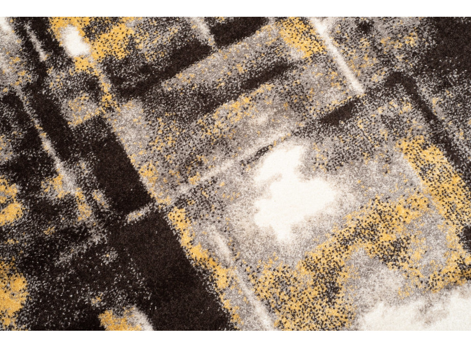 Kusový koberec FIESTA Art - žlutý/šedý