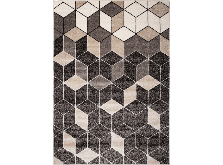 Kusový koberec FIESTA Cubec - tmavě šedý/šedý