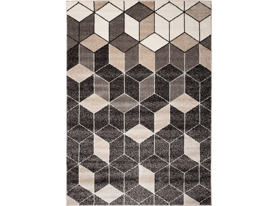 Kusový koberec FIESTA Cubes - tmavě šedý/šedý