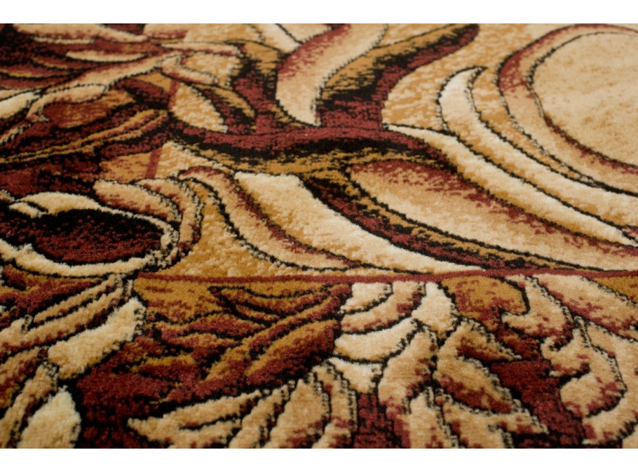 Kusový koberec ATLAS Leaves - béžový/hnědý